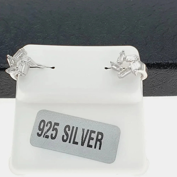 "925 sterling silver luxury CZ earrings for women/girls, Best for gift, RJUS2016 - Picture 3 of 10